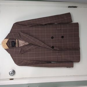 Frank & Oak Brown Plaid Blazer